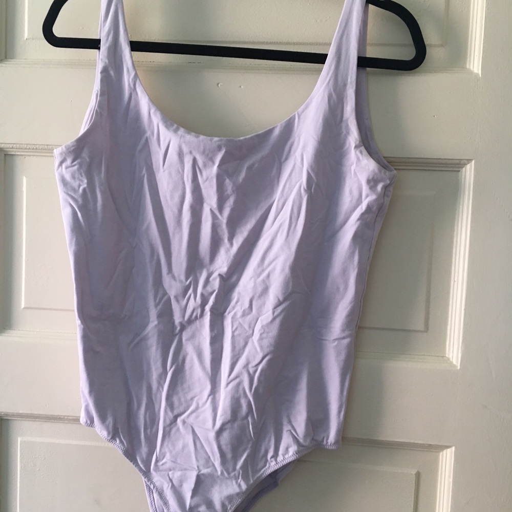 Everlane Lavender Cotton Bodysuit